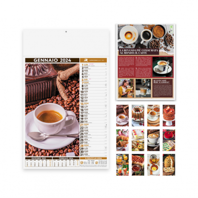 Calendario illustrato mensile Cucina Gastronomia