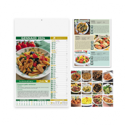 Calendario illustrato mensile Cucina Mare in Tavola