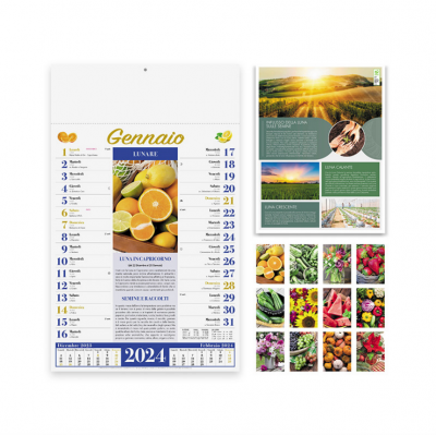 Calendario illustrato mensile Cucina Pane e Pasta