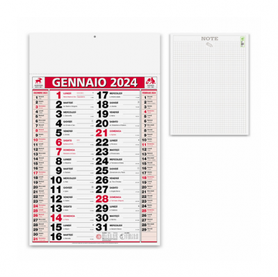 Calendario olandese da ufficio mensile Notes